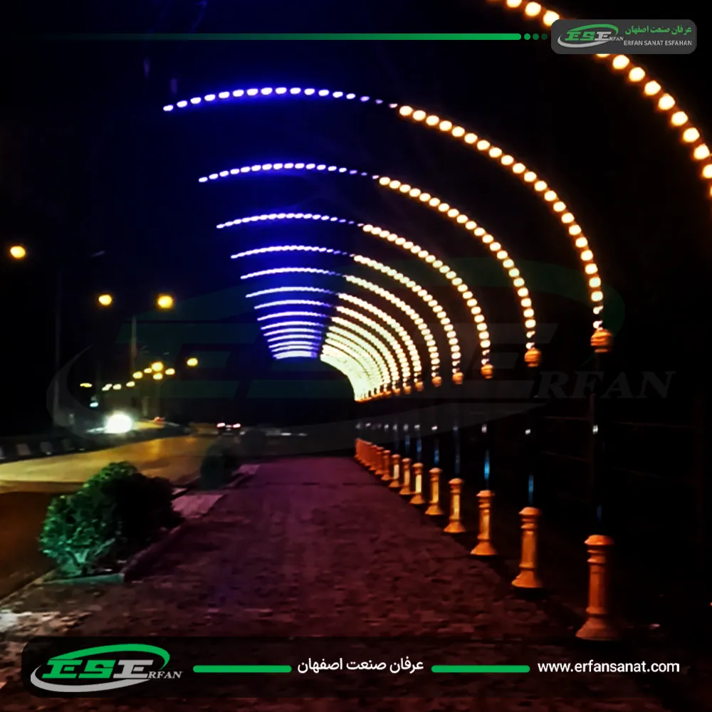 تونل نوری نیم آرک برای نورپردازی خیابان در مازندران